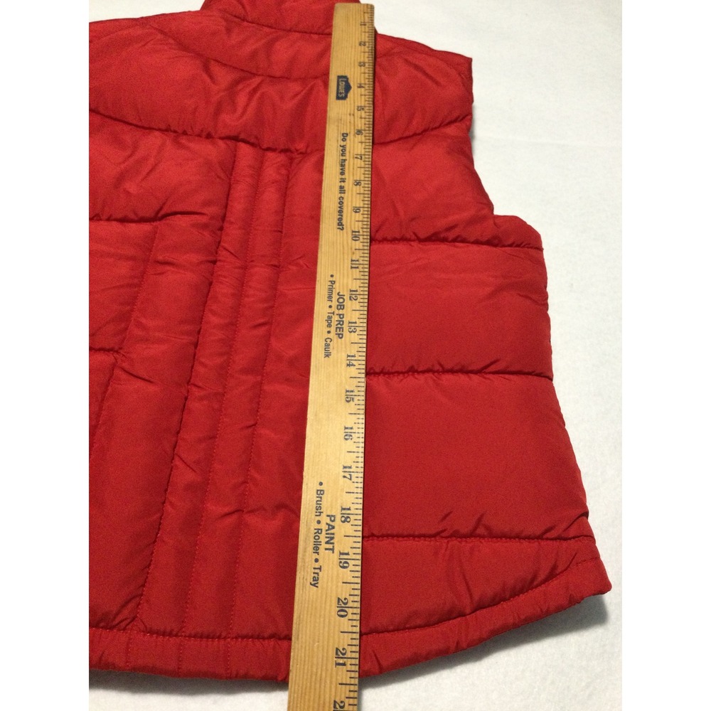 Arizona Jean Co Red Puffer Vest Mens Medium Full Zip Quilted Sleeveless Jacket - Picture 6 of 6